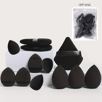 Soft Angled Makeup Sponge and Powder Puff Set