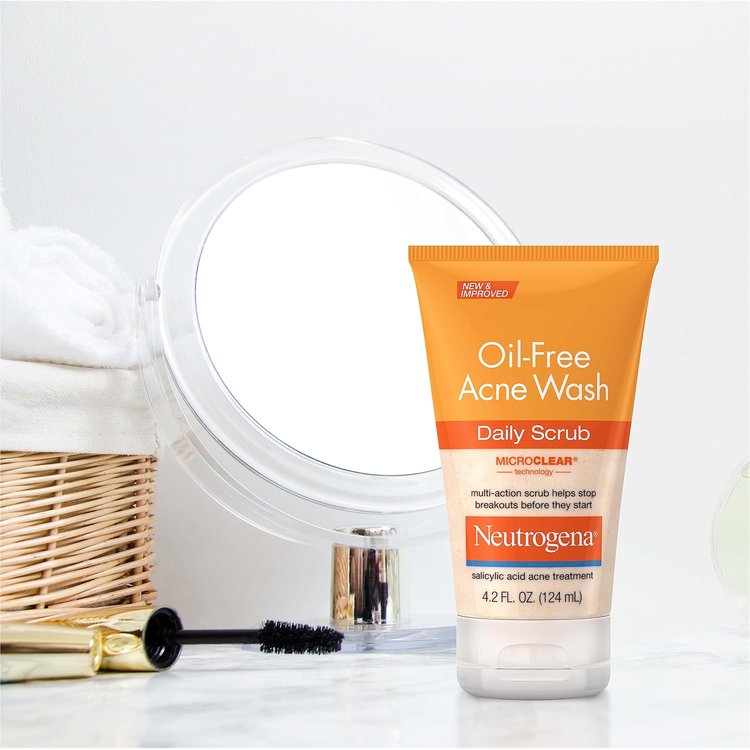 Revitalize Your Skin with Neutrogena Oil-Free Daily Acne Face Scrub - 4.2 Oz of Clearer, Smoother Skin