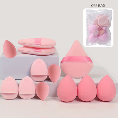 Soft Angled Makeup Sponge and Powder Puff Set