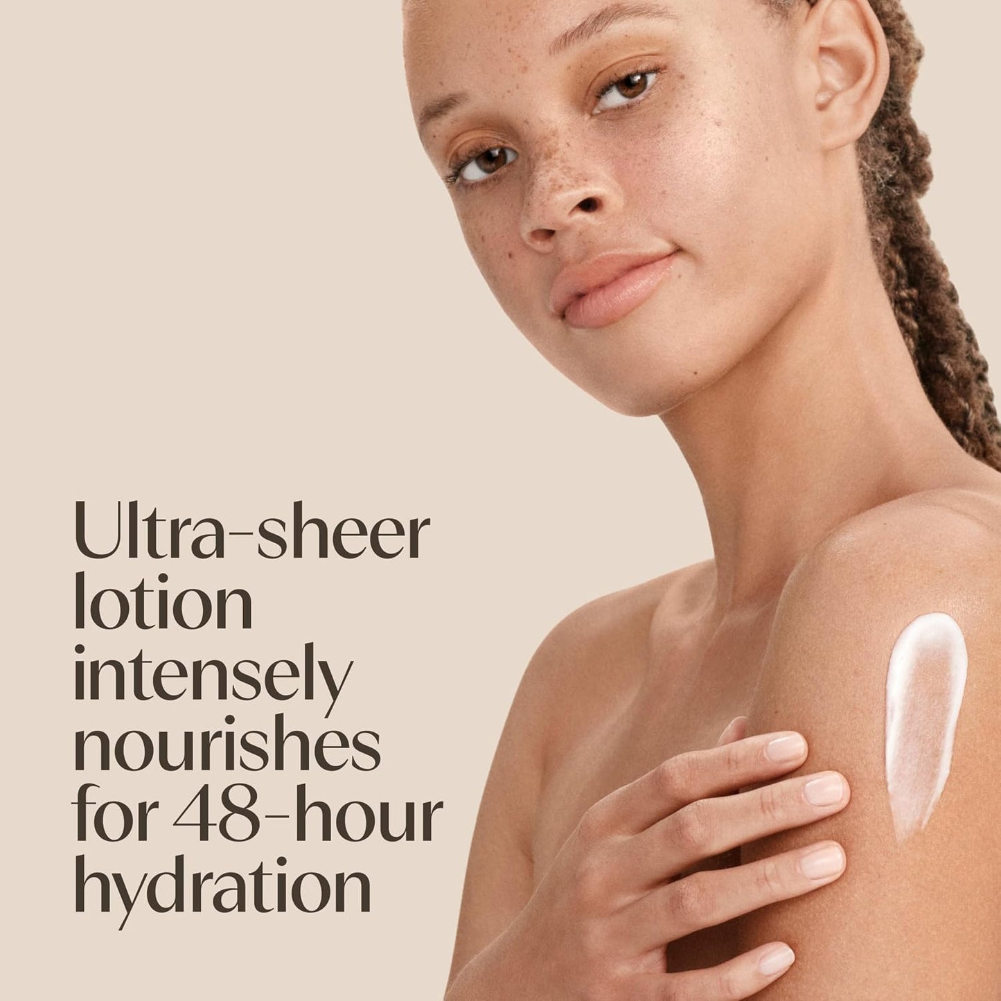 Daily Moisturizing Sheer Hydration Fragrance-Free Lotion with Prebiotic Oat for Dry Skin, Lightweight, Non-Greasy and Fast-Absorbing Body Lotion Nourishes Skin with 48-Hour Moisture, 18 Fl Oz