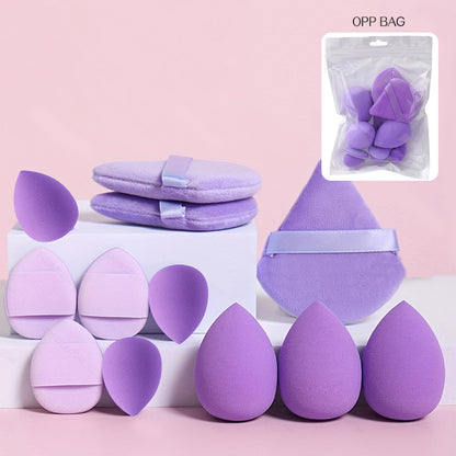 Soft Angled Makeup Sponge and Powder Puff Set