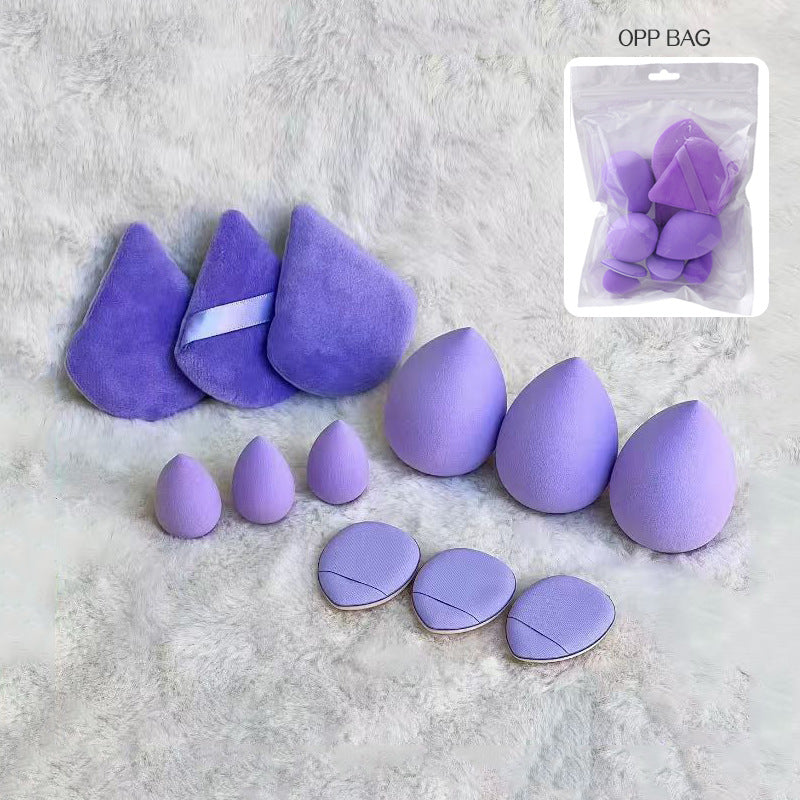 Soft Angled Makeup Sponge and Powder Puff Set